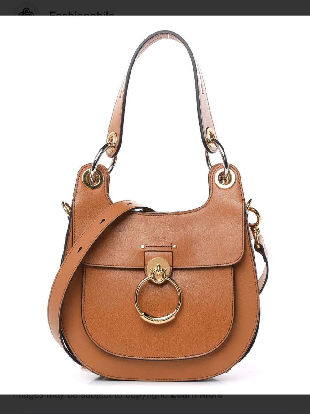 CHLOE Calfskin Leather Tess Hobo Autumnal Brown EUC - Picture 1 of 9